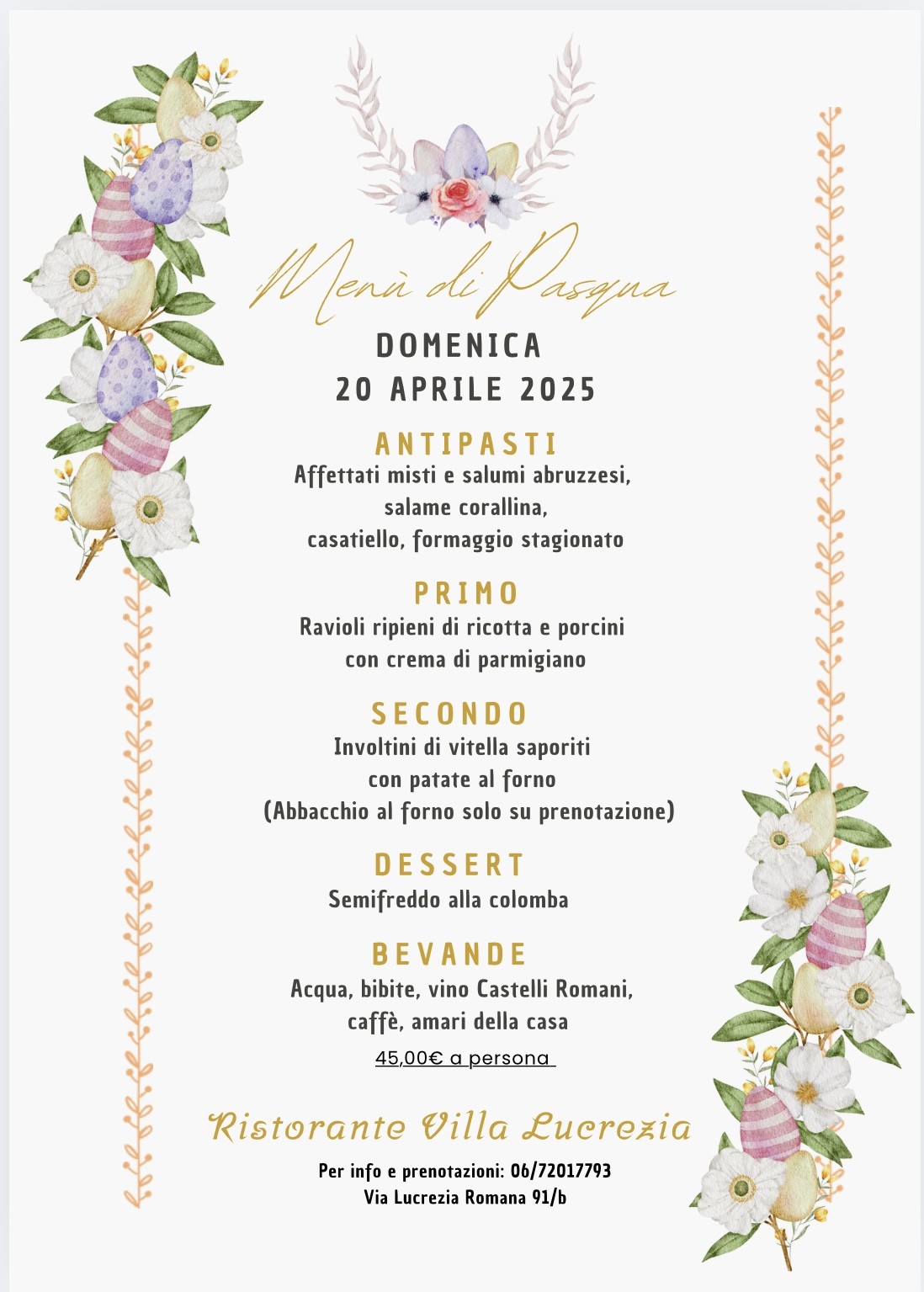 Men di carne Pasqua 2025
